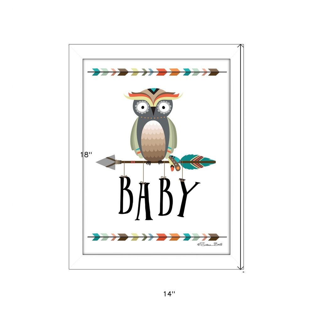 Owl Baby 2 White Framed Print Wall Art HomeRoots