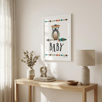 Owl Baby 2 White Framed Print Wall Art HomeRoots