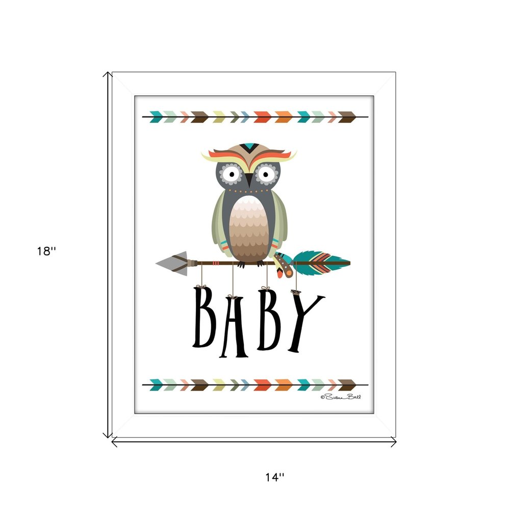 Owl Baby 2 White Framed Print Wall Art HomeRoots