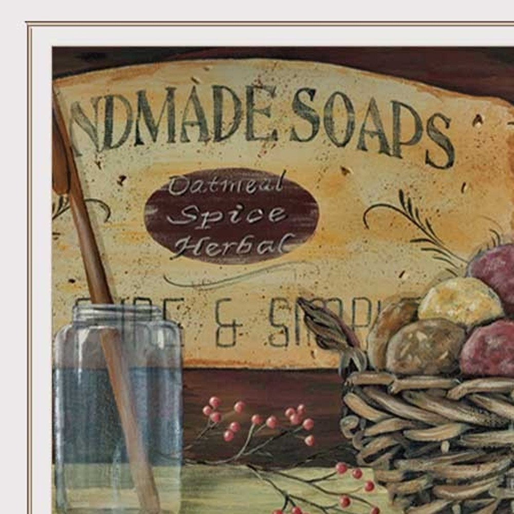 Set Of Three COUNTRY BATH White Framed Print Bathroom Wall Art HomeRoots