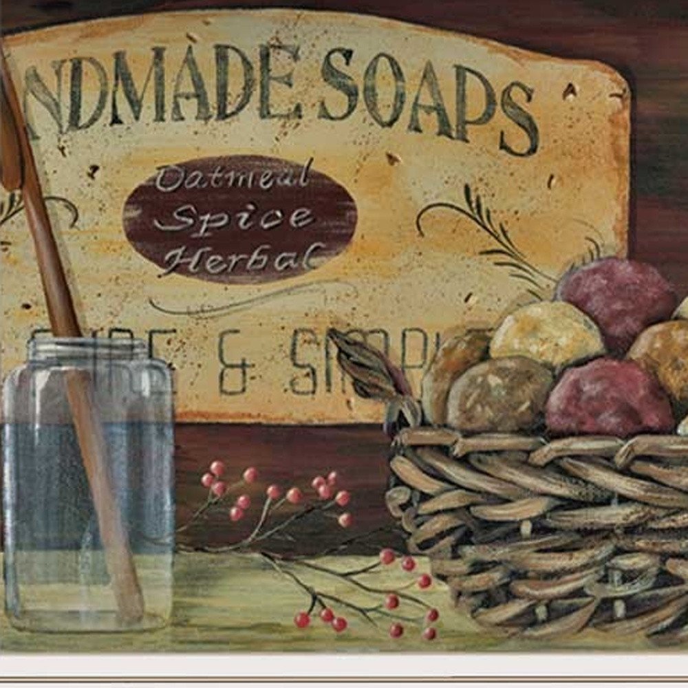 Set Of Three COUNTRY BATH White Framed Print Bathroom Wall Art HomeRoots