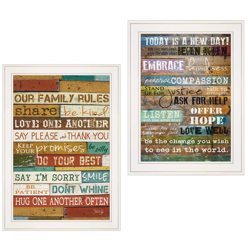 Set Of Two Today Is White Framed Print Wall Art HomeRoots