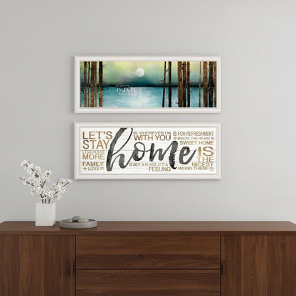 Set Of Two Love or Home 3 White Framed Print Wall Art HomeRoots