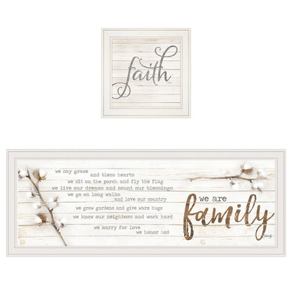 Set Of Two We are Family 2 White Framed Print Wall Art HomeRoots