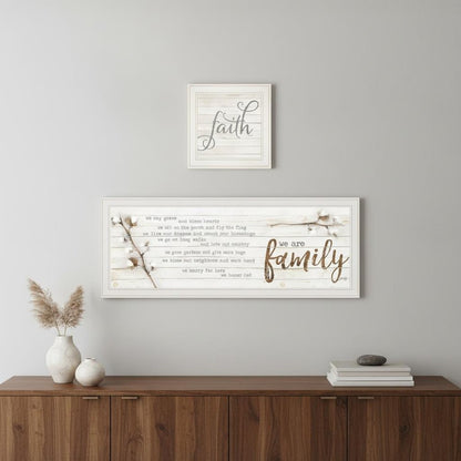 Set Of Two We are Family 2 White Framed Print Wall Art HomeRoots