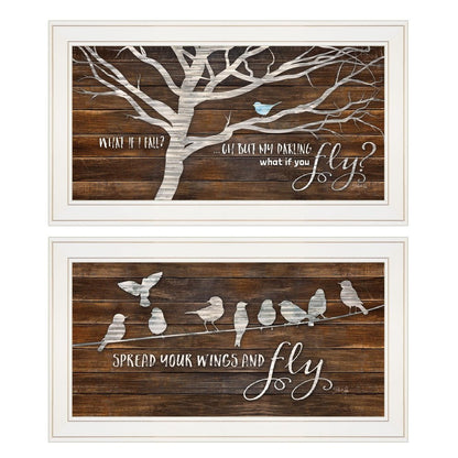 Set Of Two Spread Your Wings 1 White Framed Print Wall Art HomeRoots