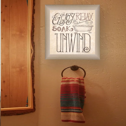 Soak and Relax 1 Brown Framed Print Bathroom Wall Art HomeRoots