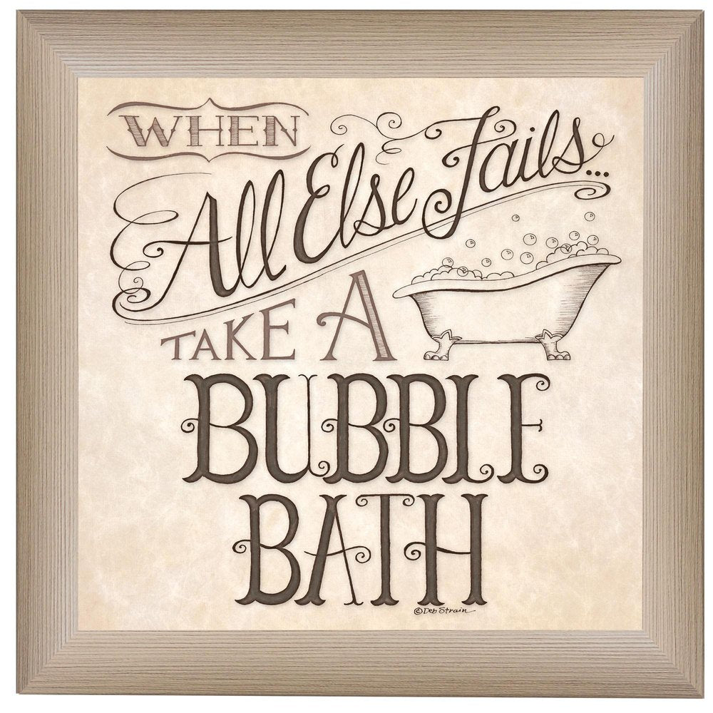 When All Else Fails 1 Brown Framed Print Bathroom Wall Art HomeRoots