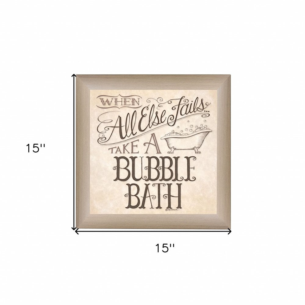 When All Else Fails 1 Brown Framed Print Bathroom Wall Art — view 4
