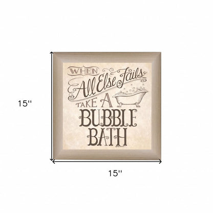 When All Else Fails 1 Brown Framed Print Bathroom Wall Art HomeRoots