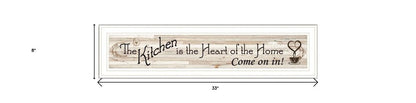 Kitchen Is The Heart of The Home White Framed Print Kitchen Wall Art HomeRoots