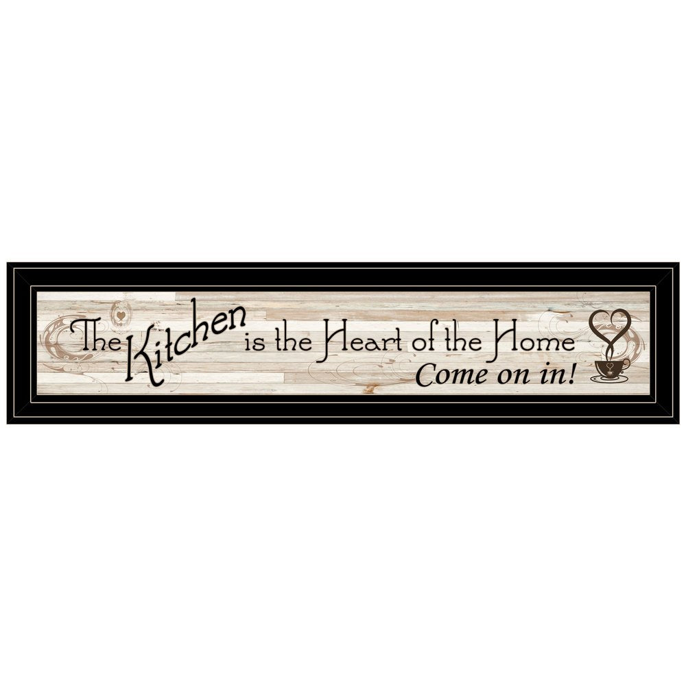 Kitchen Is The Heart of The Home 7 Black Framed Print Kitchen Wall Art — view 1