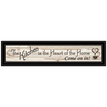 Kitchen Is The Heart of The Home 7 Black Framed Print Kitchen Wall Art HomeRoots