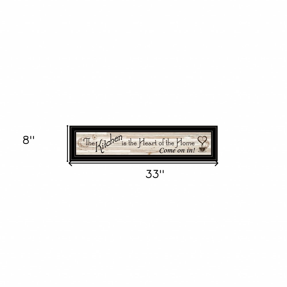 Kitchen Is The Heart of The Home 7 Black Framed Print Kitchen Wall Art — view 3