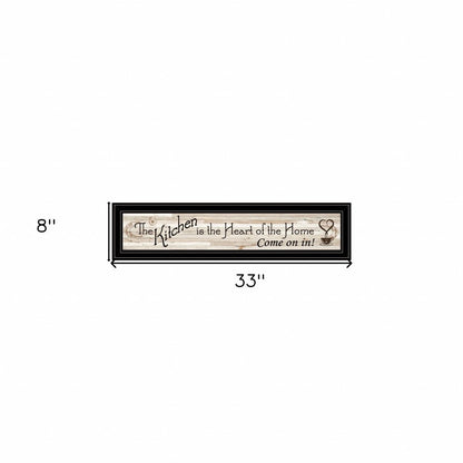 Kitchen Is The Heart of The Home 7 Black Framed Print Kitchen Wall Art HomeRoots