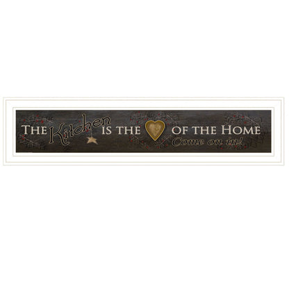 Kitchen is the Heart of the Home 11 White Framed Print Kitchen Wall Art HomeRoots