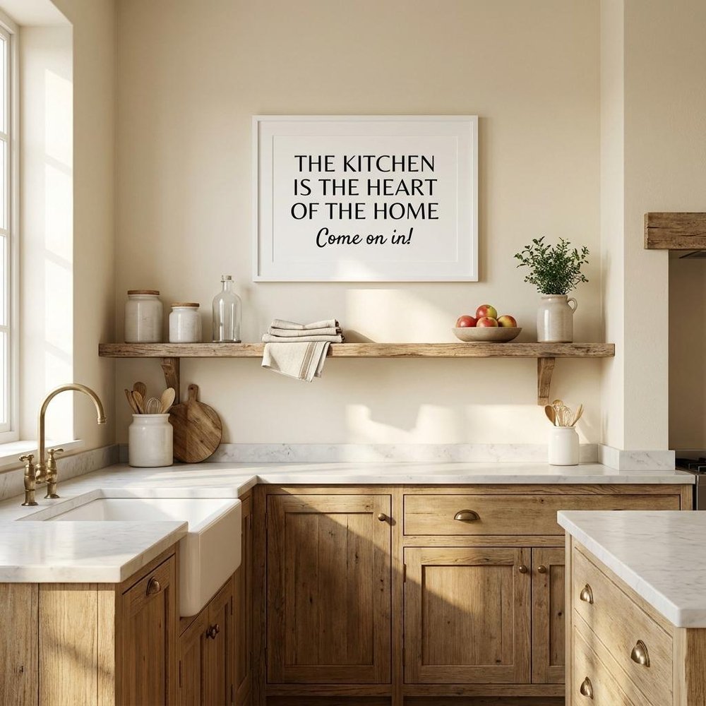 Kitchen is the Heart of the Home 11 White Framed Print Kitchen Wall Art — view 5