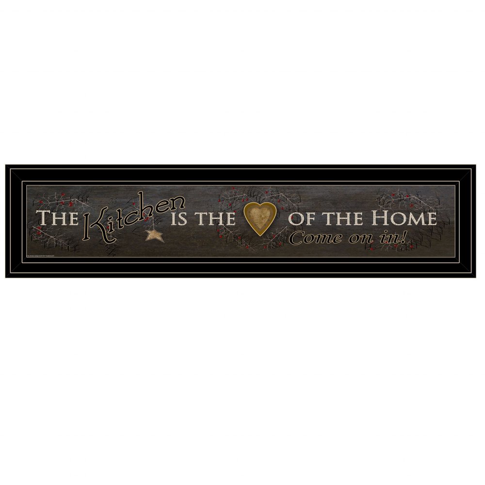 Kitchen is the Heart of the Home 12 Black Framed Print Kitchen Wall Art HomeRoots