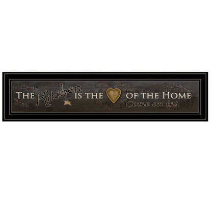 Kitchen is the Heart of the Home 12 Black Framed Print Kitchen Wall Art HomeRoots