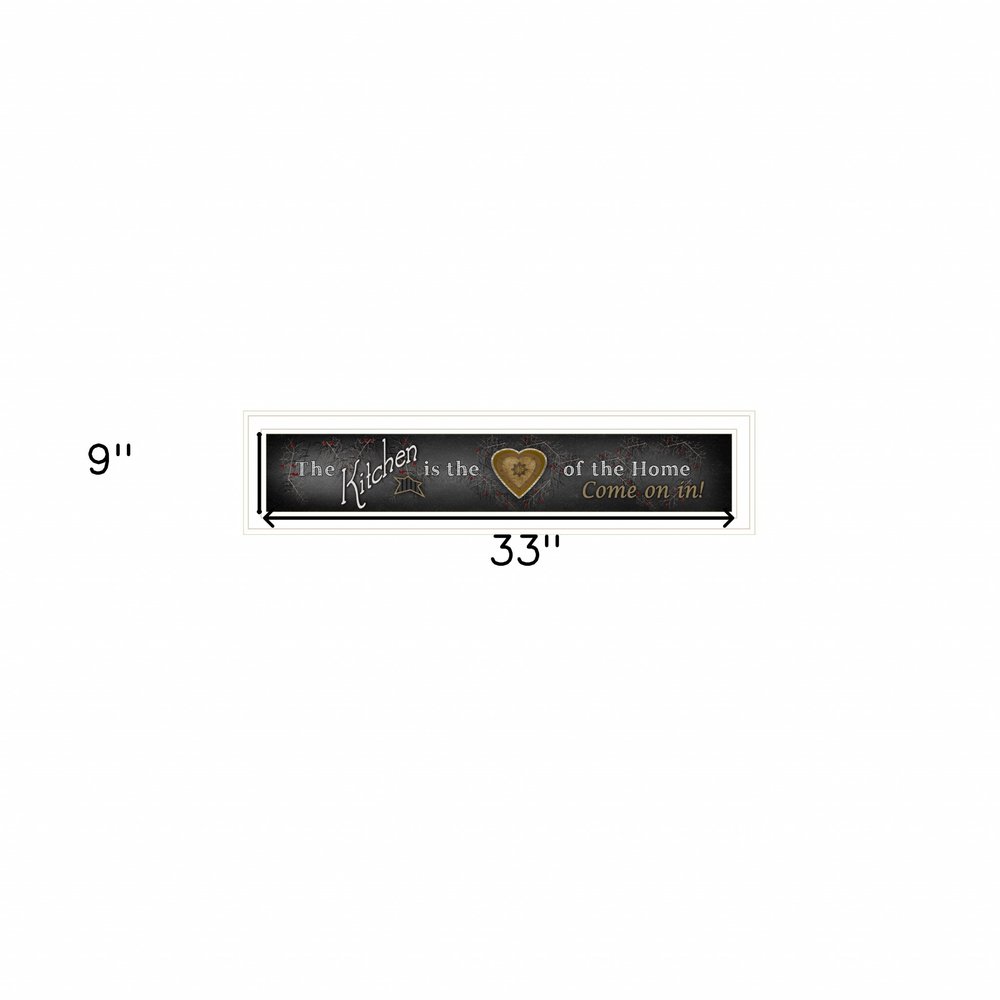 Chalkboard Kitchen 1 White Framed Print Kitchen Wall Art — view 3