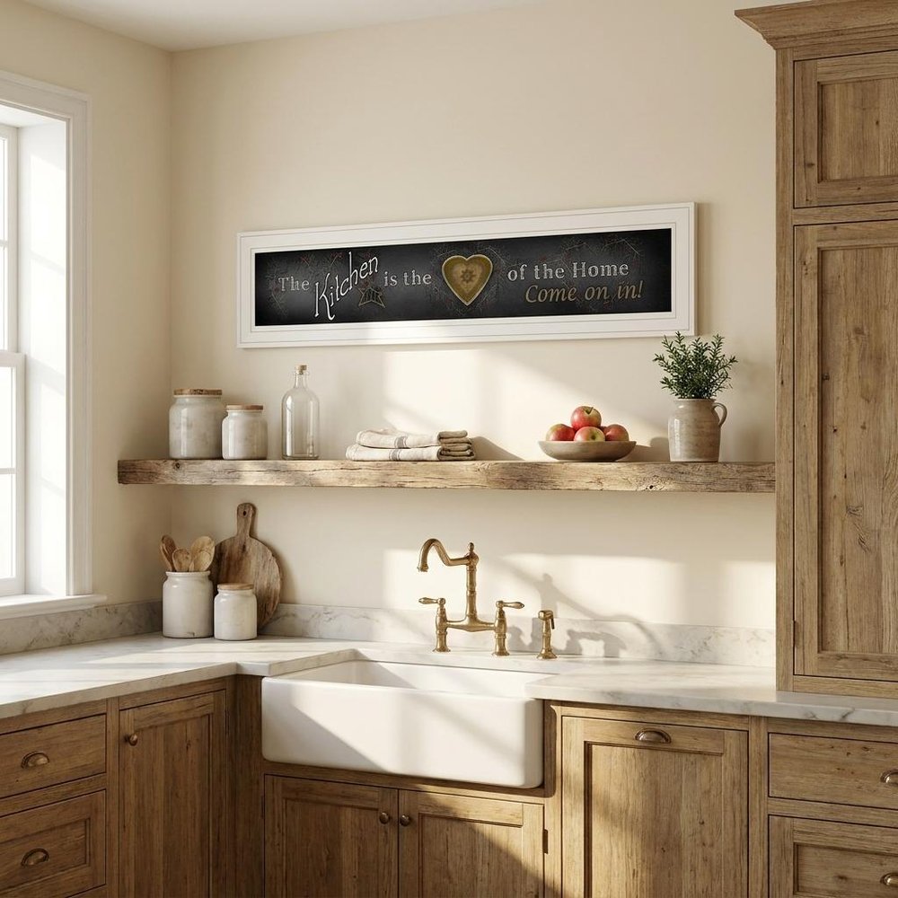 Chalkboard Kitchen 1 White Framed Print Kitchen Wall Art — view 4