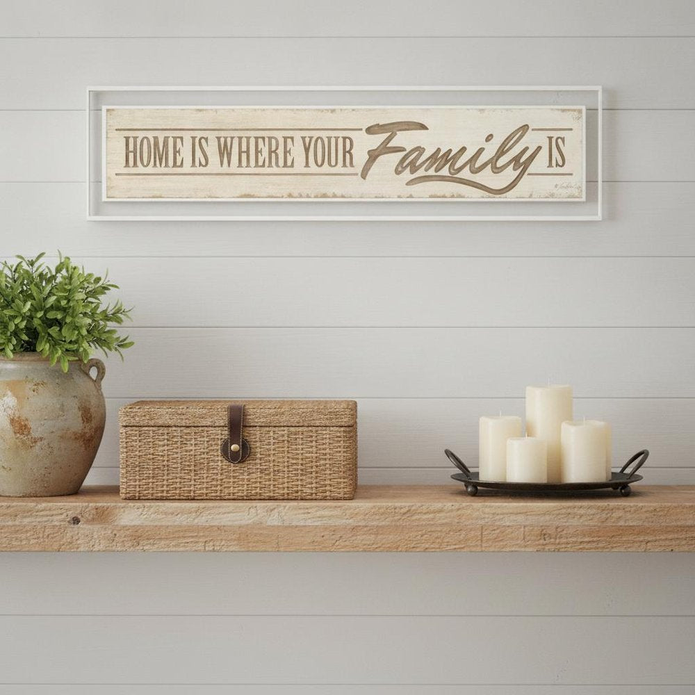Home Is? 3 White Framed Print Wall Art — view 4