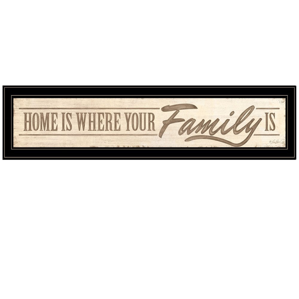 Home Is? 5 Black Framed Print Wall Art — view 1