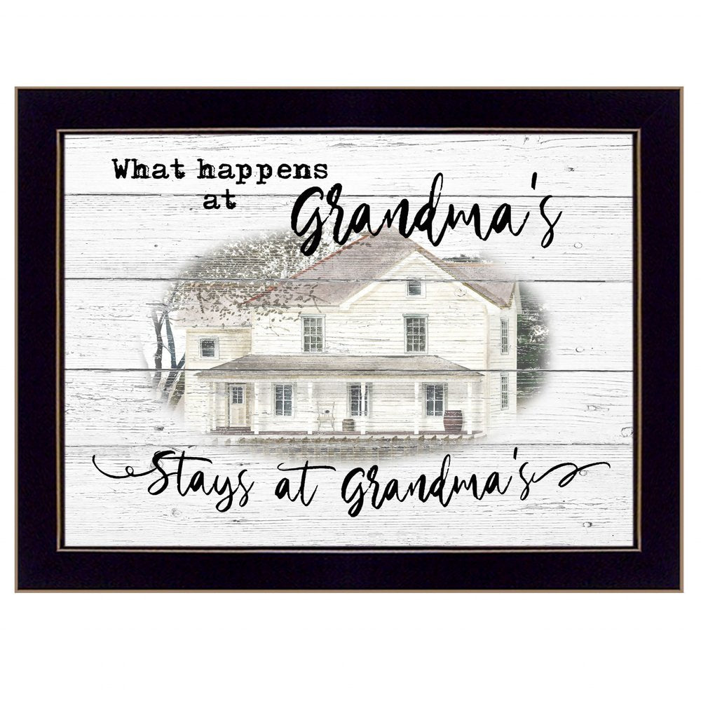 Stays at Grandmas 1 Black Framed Print Wall Art HomeRoots