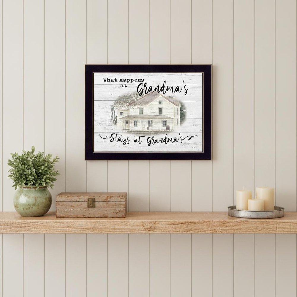Stays at Grandmas 1 Black Framed Print Wall Art — view 4