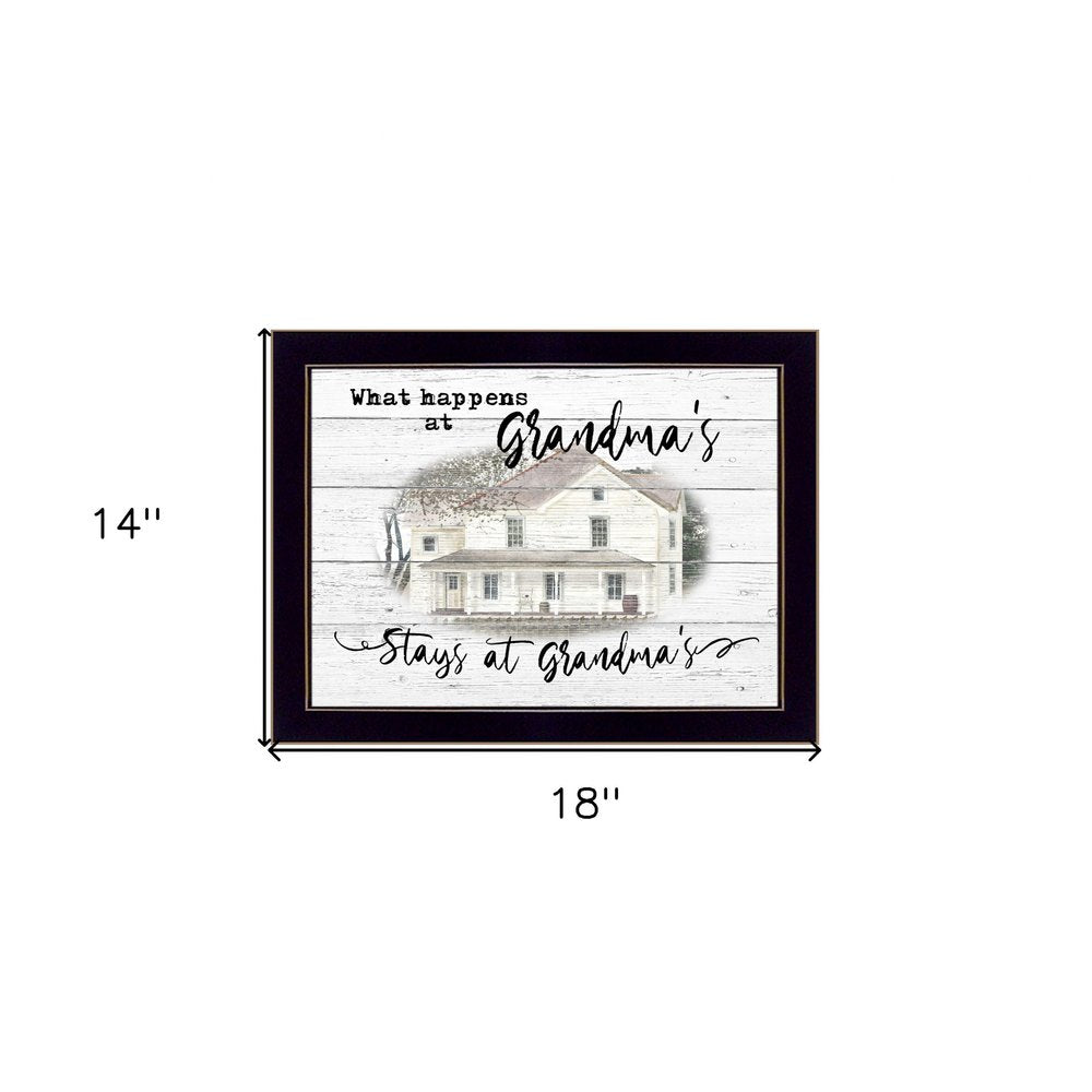 Stays at Grandmas 1 Black Framed Print Wall Art HomeRoots