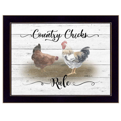 Country Chicks Rule 1 Black Framed Print Wall Art HomeRoots