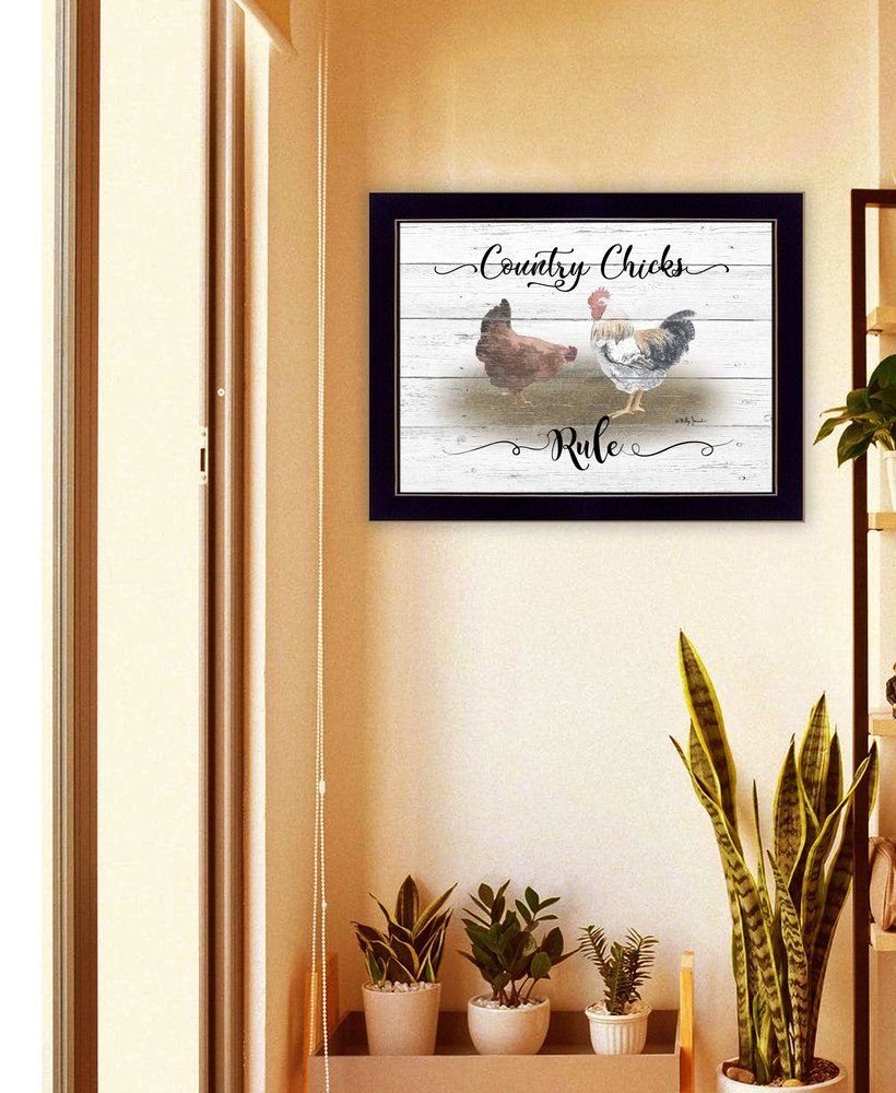 Country Chicks Rule 1 Black Framed Print Wall Art HomeRoots