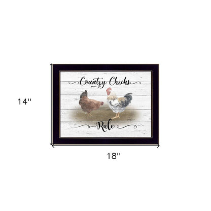 Country Chicks Rule 1 Black Framed Print Wall Art HomeRoots