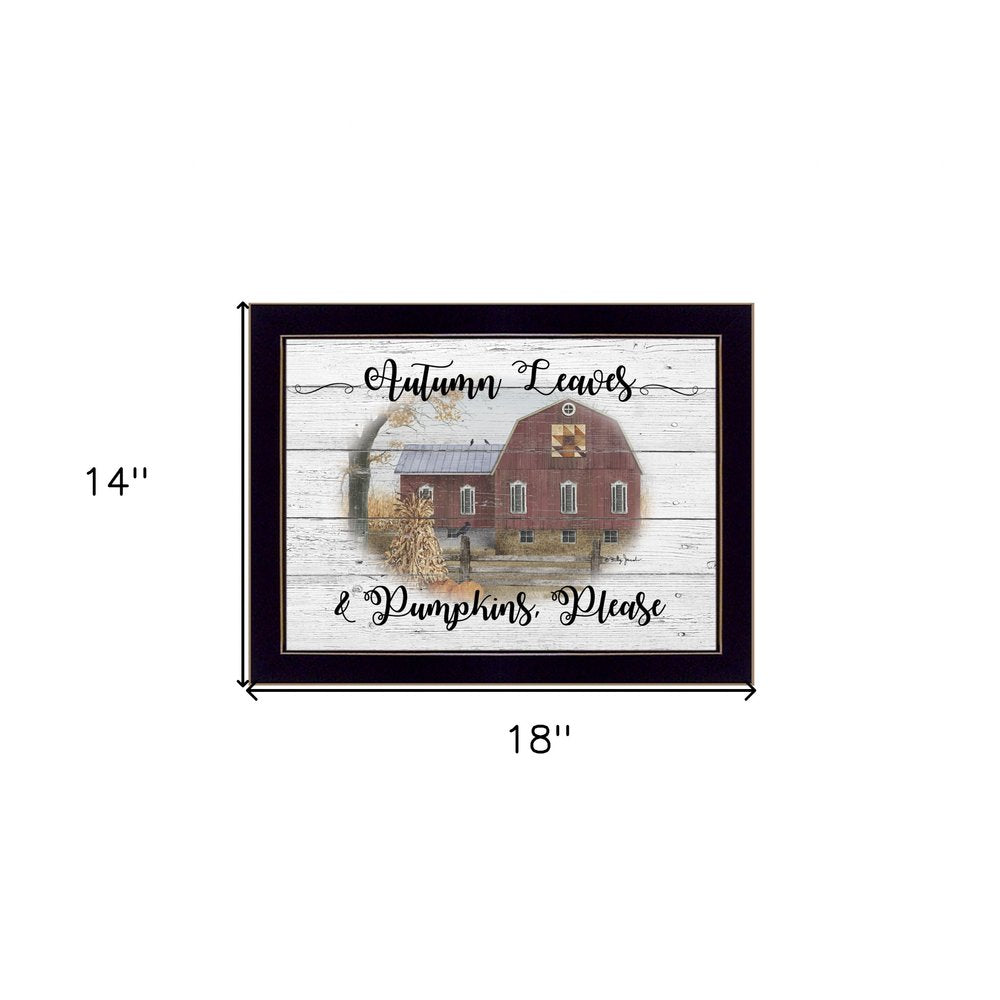 Autumn Leaves 1 Black Framed Print Wall Art HomeRoots