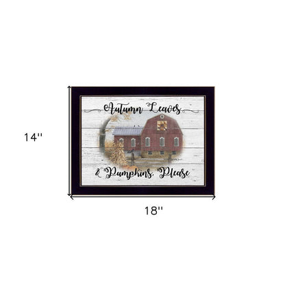 Autumn Leaves 1 Black Framed Print Wall Art HomeRoots