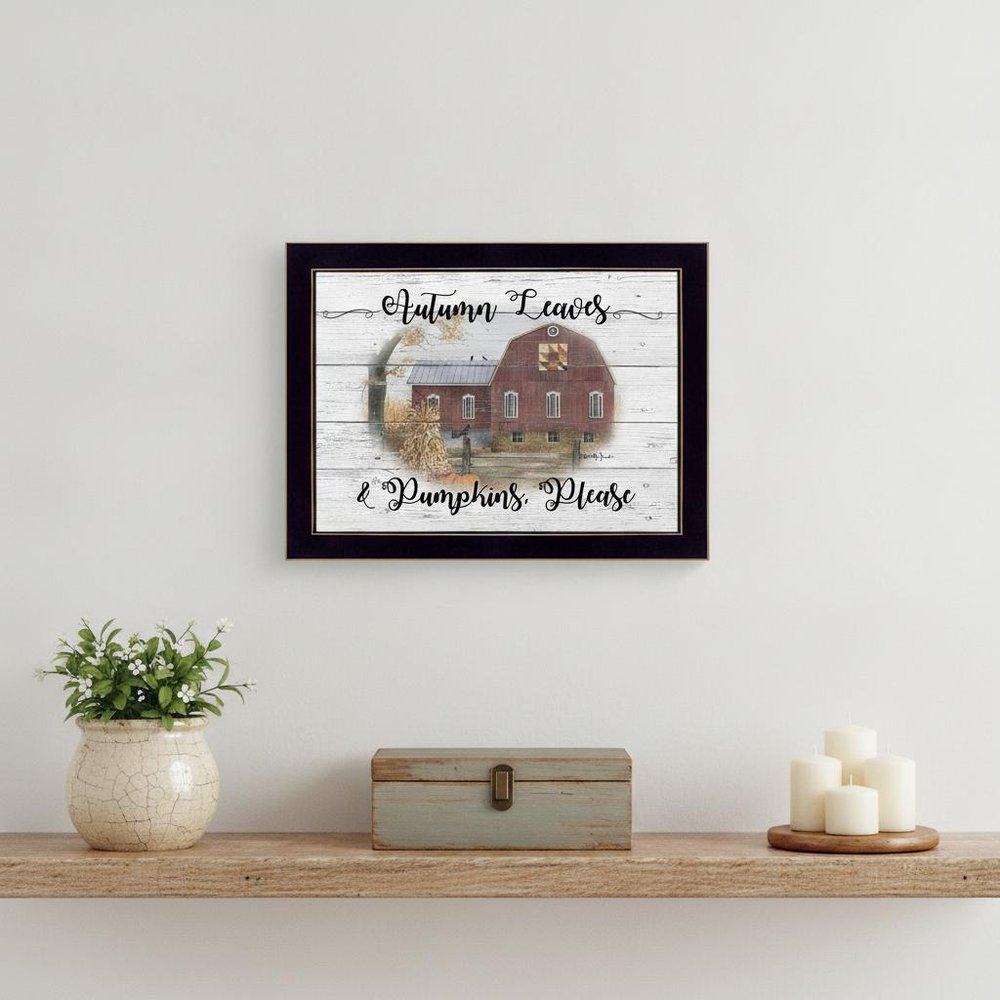 Autumn Leaves 1 Black Framed Print Wall Art — view 5