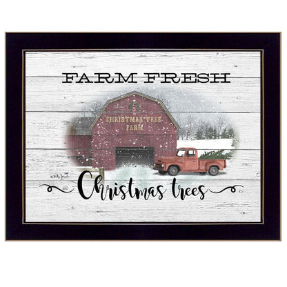 Farm Fresh Christmas Trees 1 Black Framed Print Wall Art HomeRoots