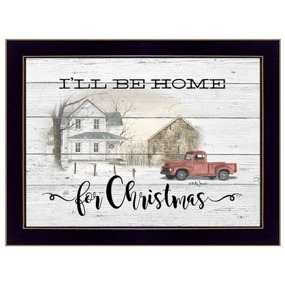 Ill be home for Christmas 1 Black Framed Print Wall Art HomeRoots