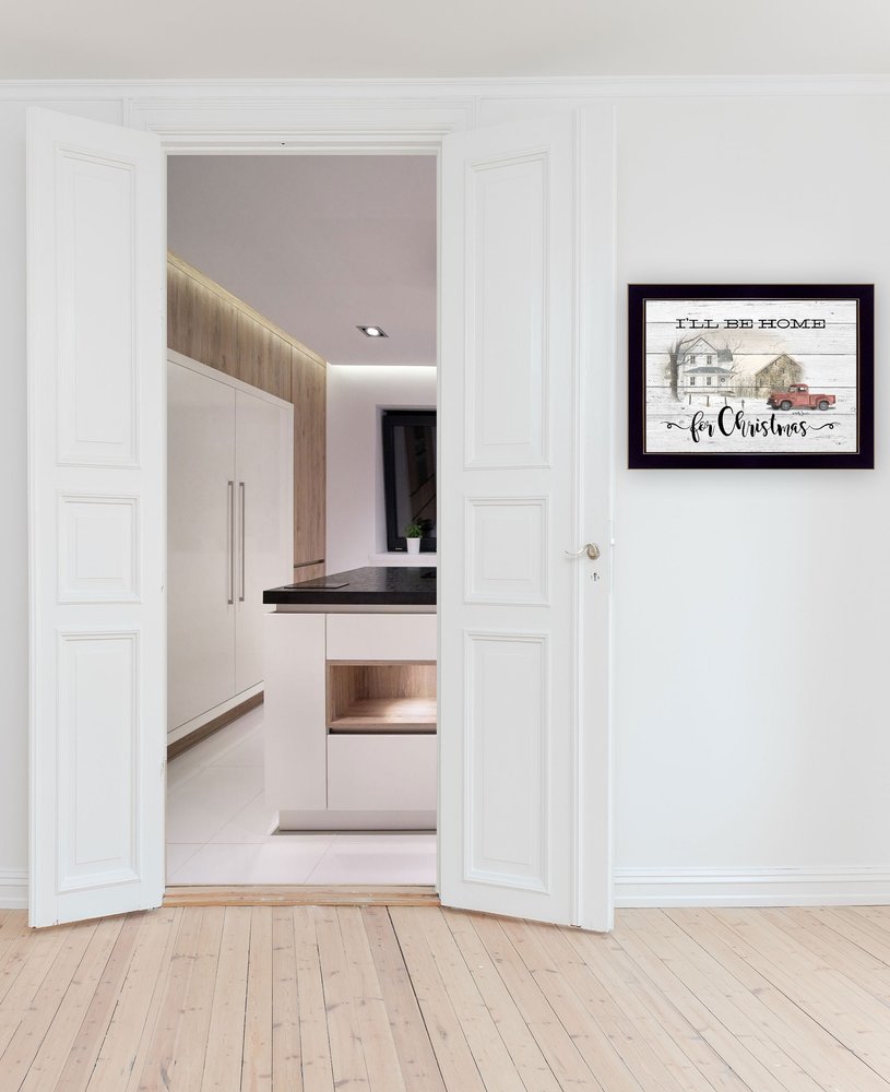Ill be home for Christmas 1 Black Framed Print Wall Art HomeRoots