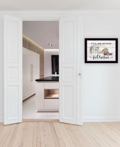 Ill be home for Christmas 1 Black Framed Print Wall Art HomeRoots