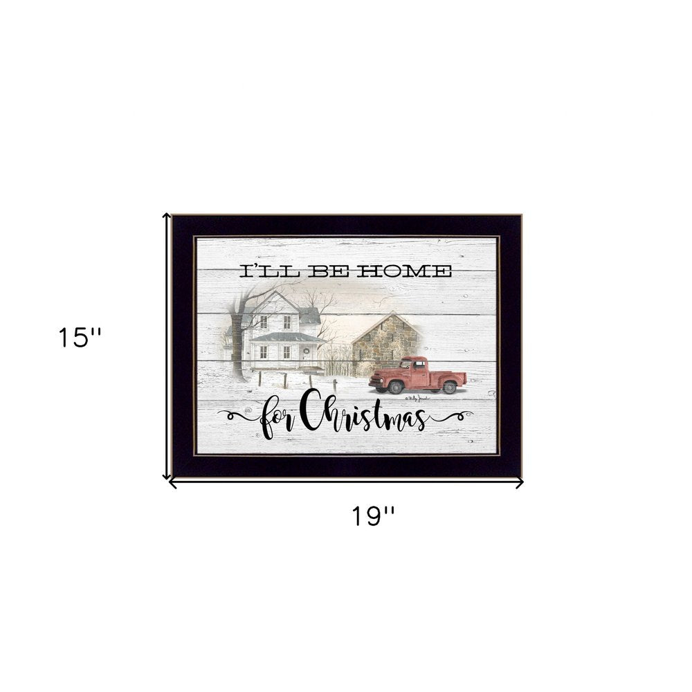 Ill be home for Christmas 1 Black Framed Print Wall Art HomeRoots