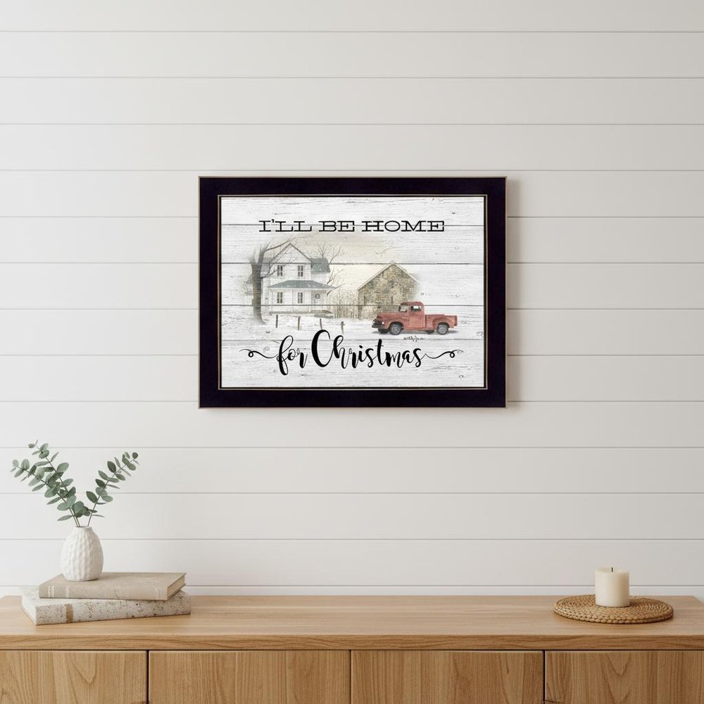 Ill be home for Christmas 1 Black Framed Print Wall Art HomeRoots