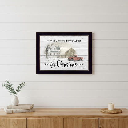 Ill be home for Christmas 1 Black Framed Print Wall Art HomeRoots