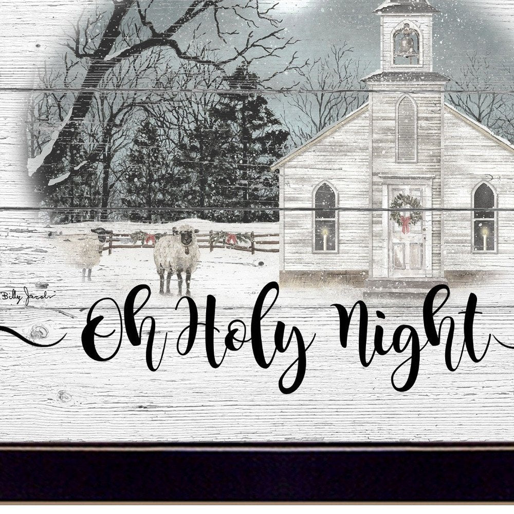 OH HOLY Night 1 Black Framed Print Wall Art HomeRoots
