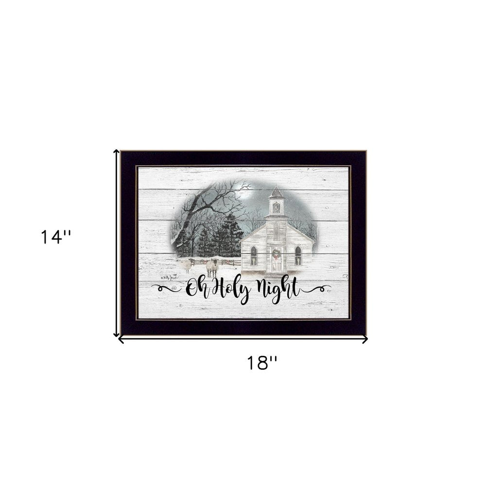 OH HOLY Night 1 Black Framed Print Wall Art — view 4