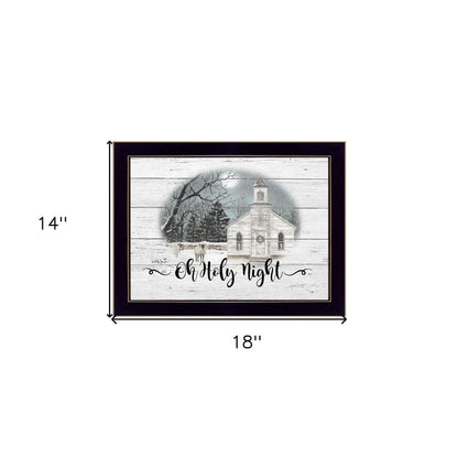 OH HOLY Night 1 Black Framed Print Wall Art HomeRoots