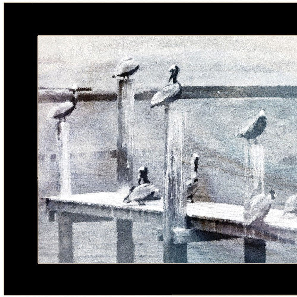 Birds on a Pier 1 Black Framed Print Kitchen Wall Art — view 5