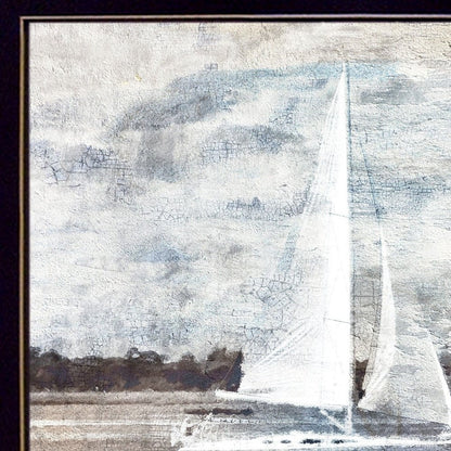 Sailboat on Water 1 Black Framed Print Wall Art HomeRoots