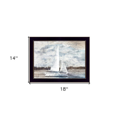 Sailboat on Water 1 Black Framed Print Wall Art HomeRoots