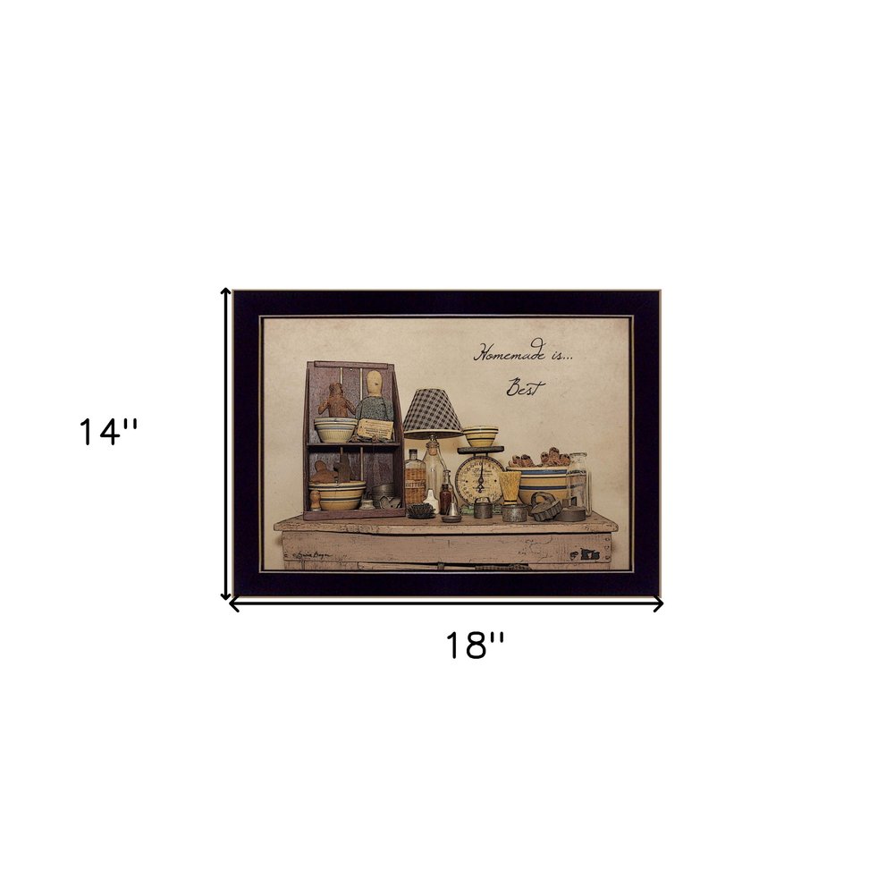 Homemade is Best 1 Black Framed Print Kitchen Wall Art — view 3
